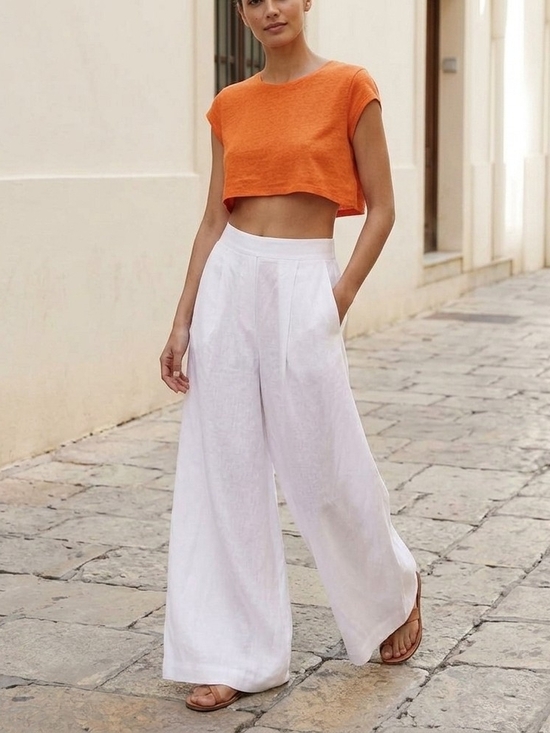 Zara Tops - Zara Orange Crop Top